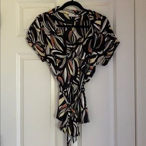 Short sleeve silk blouse